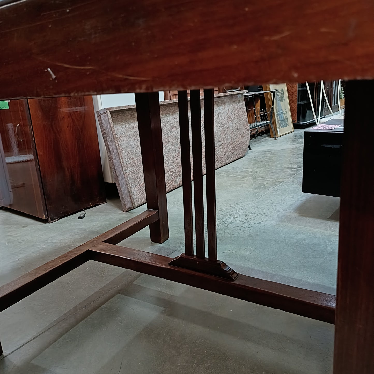 Tavolo Legno Mogano All. 2 Prolunghe Cm116-165x106x80h