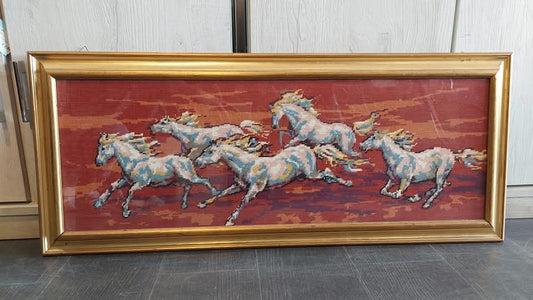 Q/cavalli Mezzopunto Cornice Dorata Cm99x41