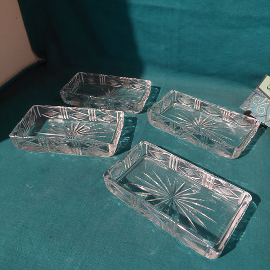 Set/4 Pezzi Antipastiera Cristallo Molato