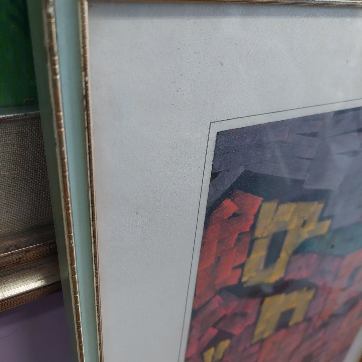 Quadro Villaggio Con Case Firmato E. Caputo ? Cm42,5x56