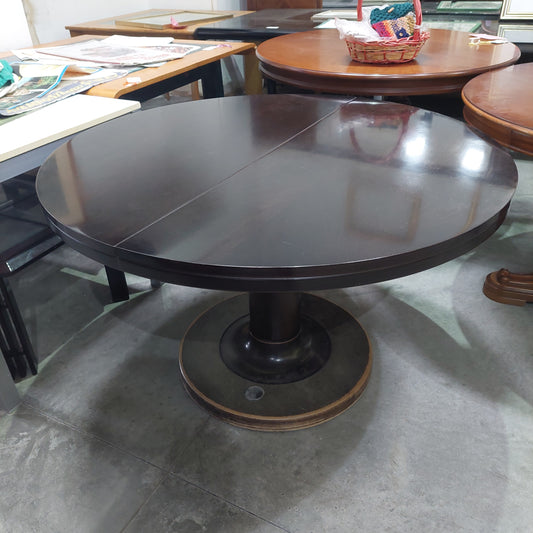 Tavolo Legno Tondo All. Anni'60 Cm120/163x74
