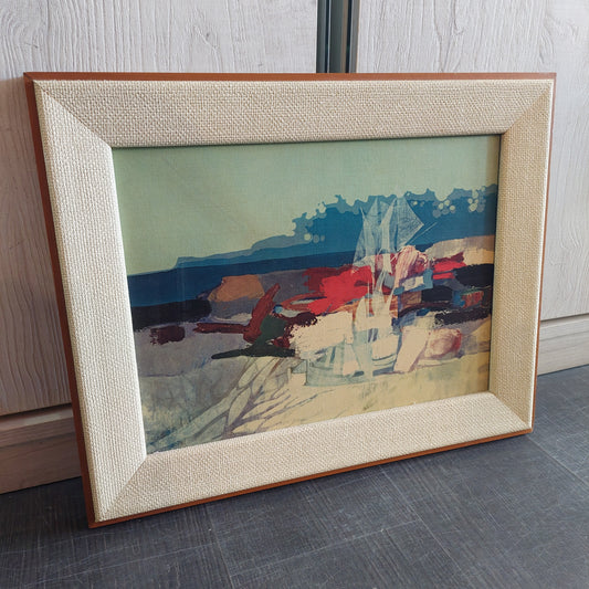 Quadro Astratto Cornice Vintage Cm50x40