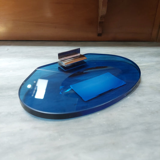 Portasapone Vetro Blu Anni '70