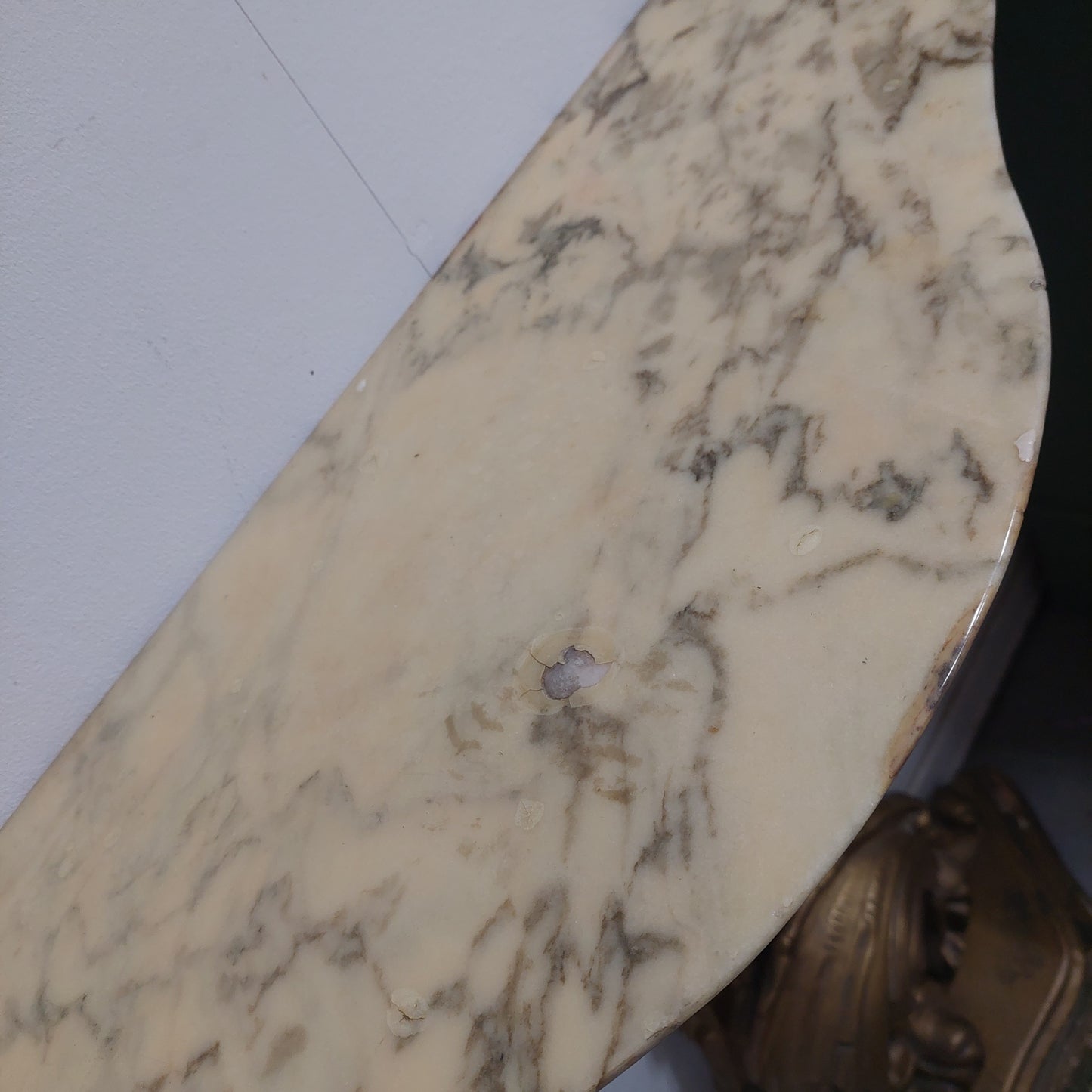 Consolle * Legno Oro Marmo Cm82x26x78h