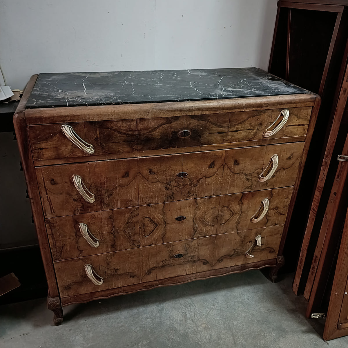 Cassettiera * Legno Marmo St. Decò 4/c Cm111x50x100h