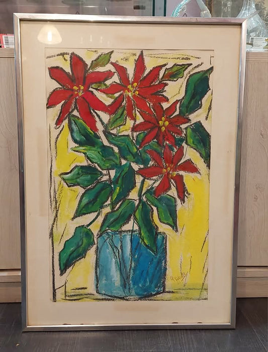 Q/vaso Con Fiori Di G. Abate Cm47x65,5