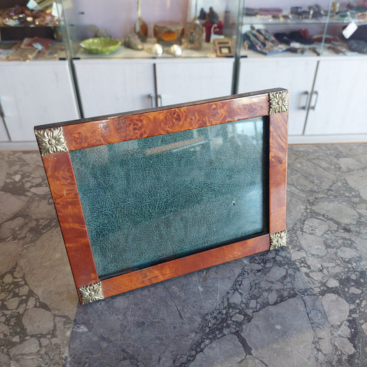 Cornice Portafoto Radica * Con Fregi Ottone