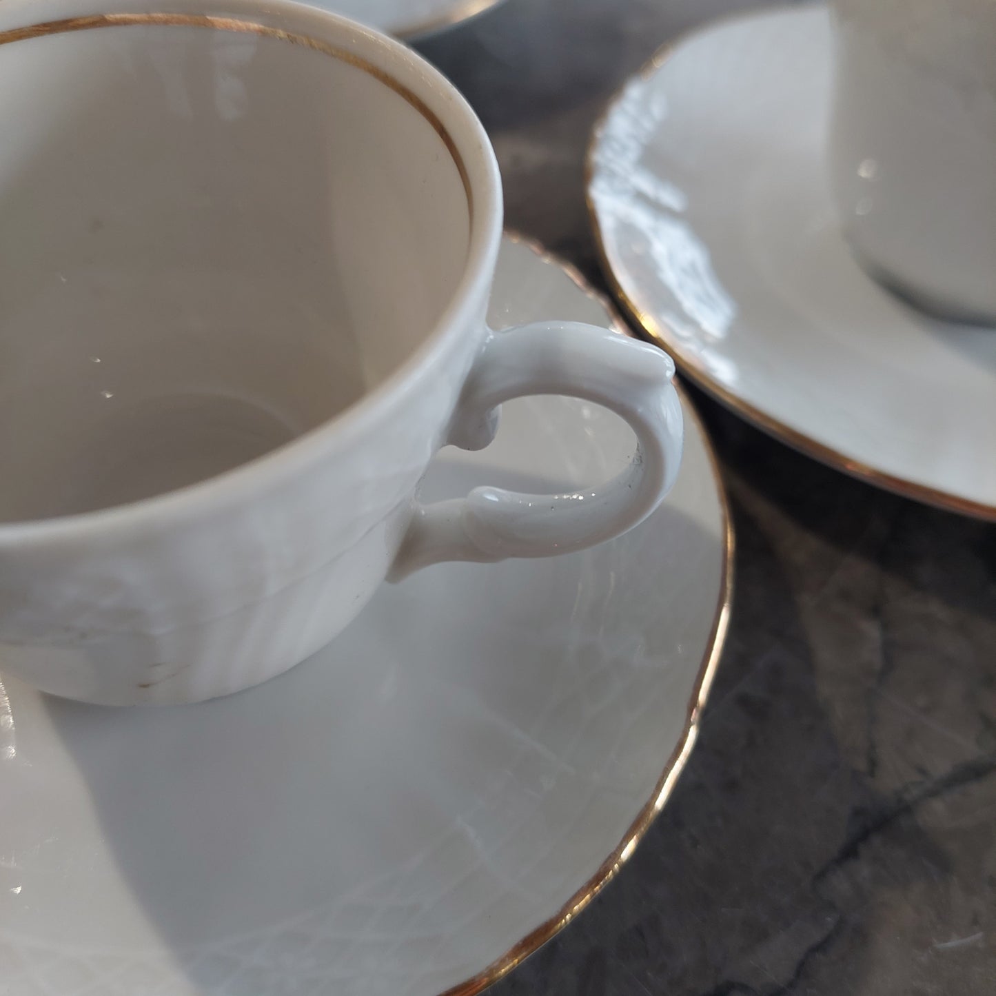 Set/4 Tazzine Caffè Porcellana Bianca Bavaria