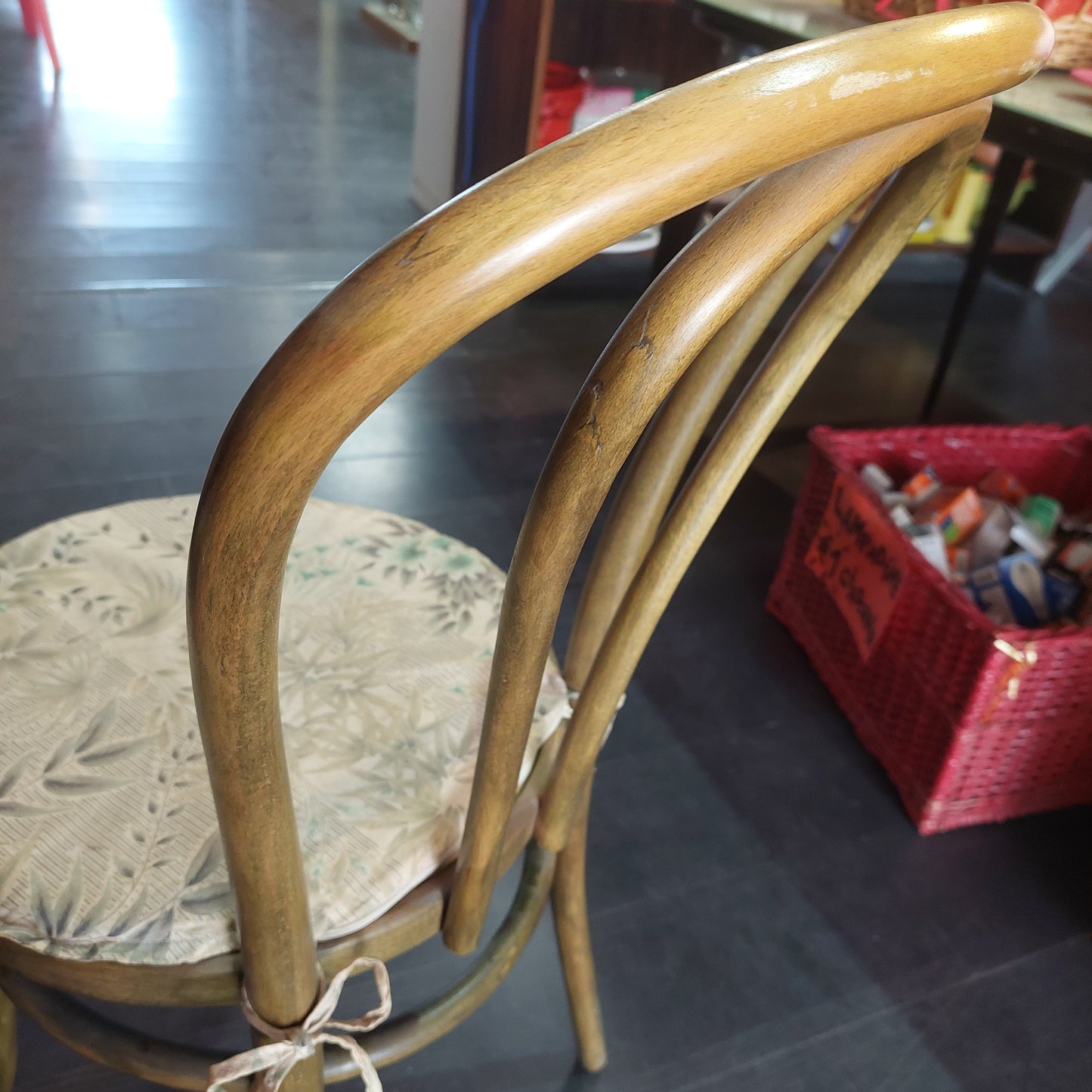 Sedia Legno Verde Da Bistrot St. Thonet