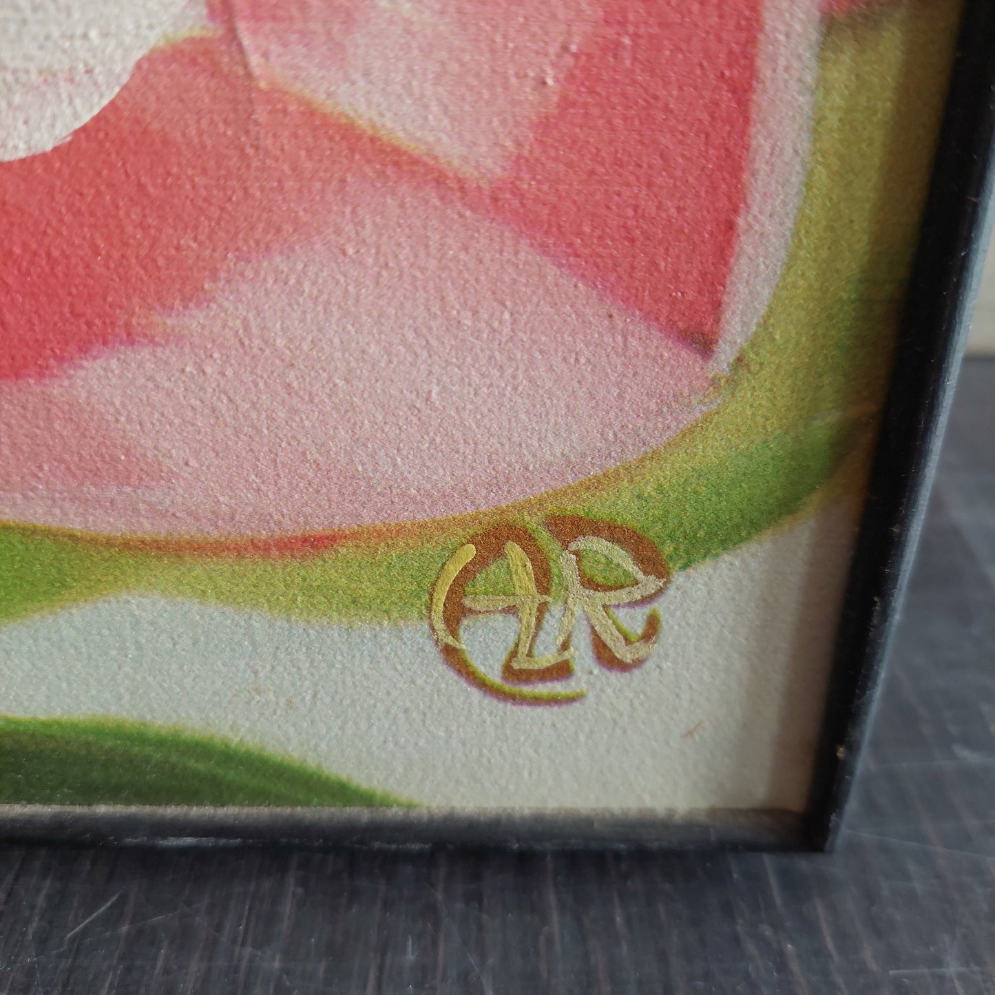 Quadro Moderno Rose Olio Su Tela Cm61x61