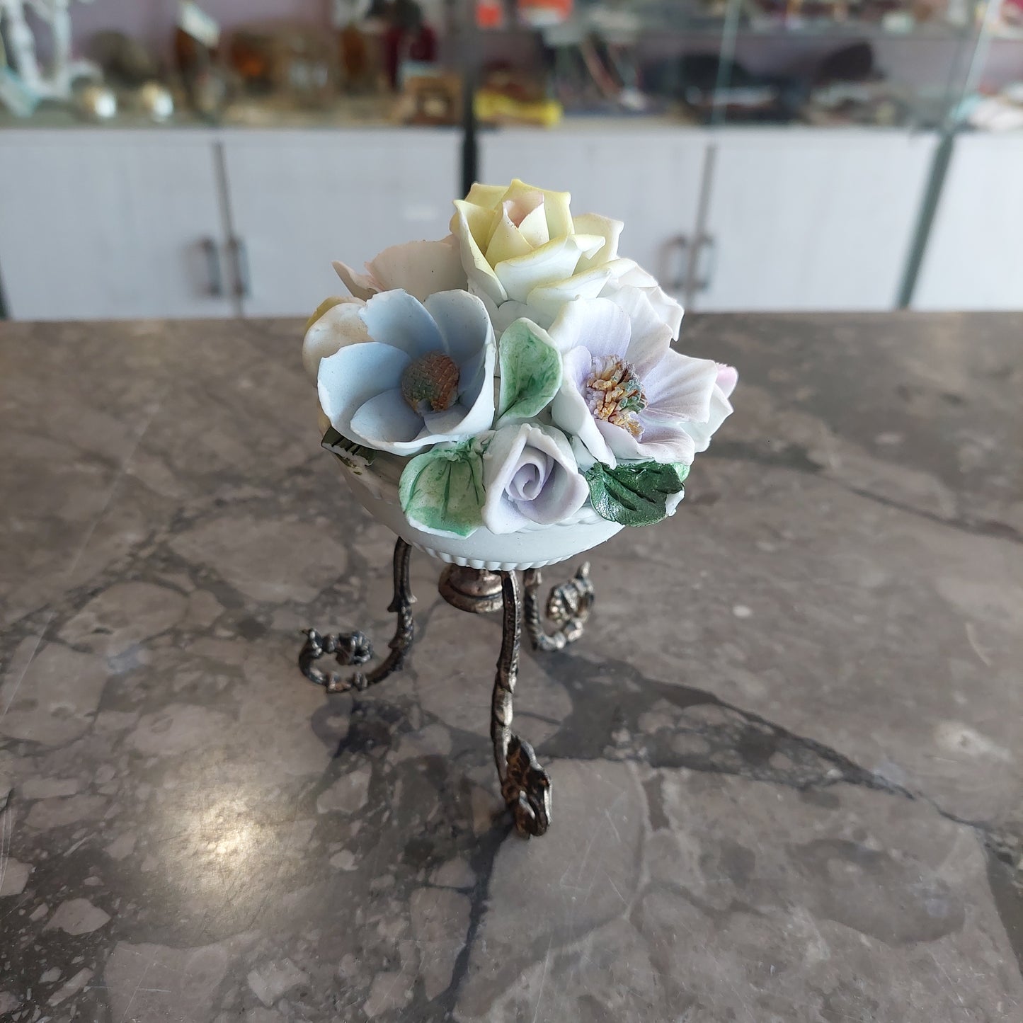 Soprammobile Fiori Porcellana * Capodimonte
