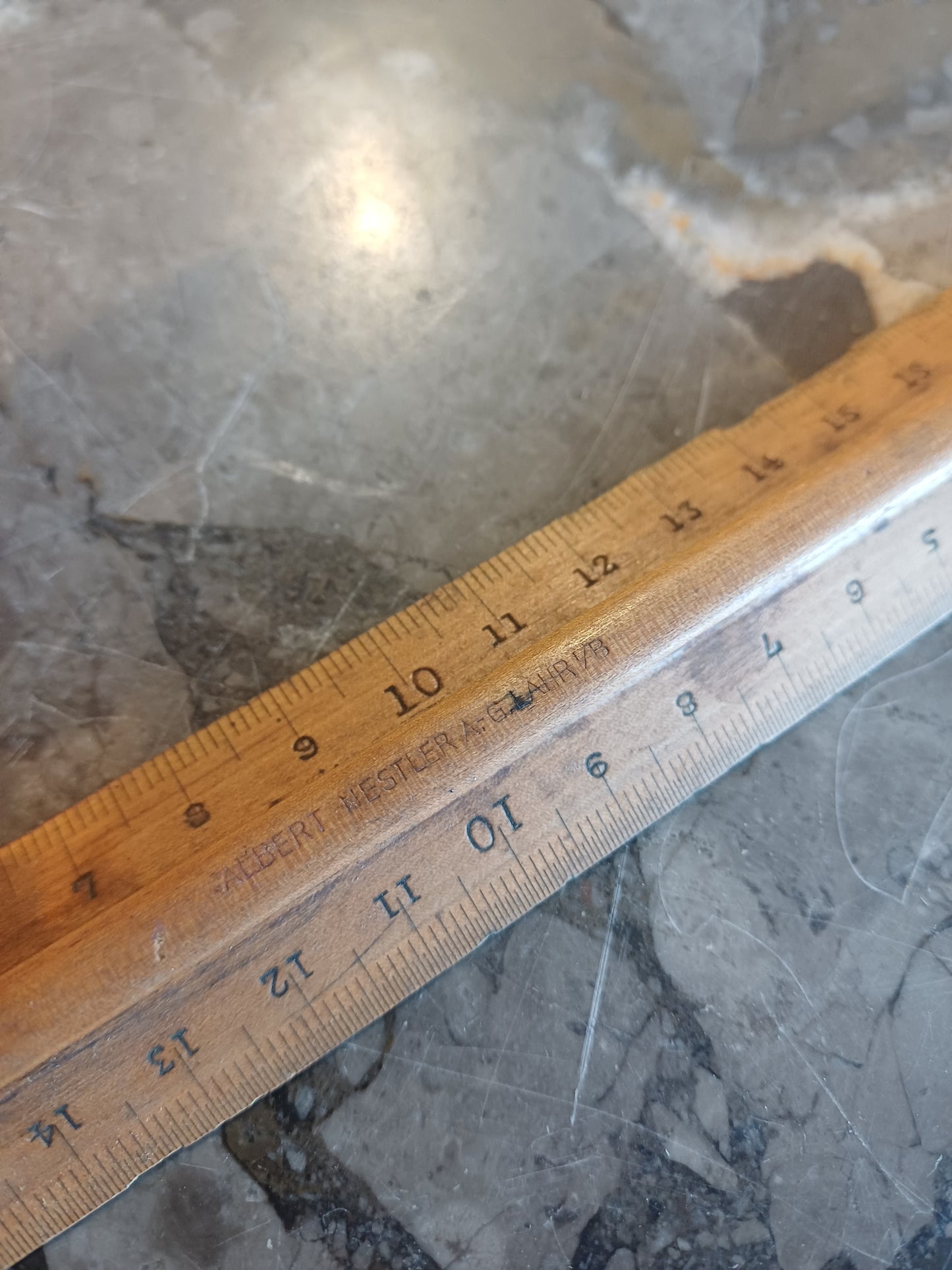 Righello Legno Vintage Albert Nestler Ag Lahr Ib