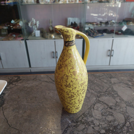 Brocca Ceramica Giallo/oro Liquore Vintage Da Collezione
