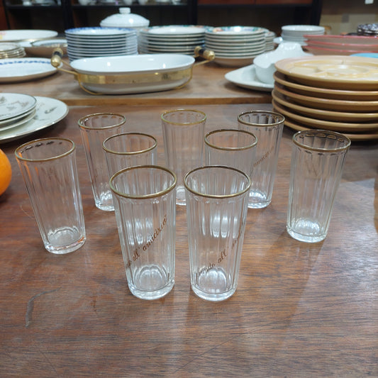 Set/9 Bicchierini* Vintage "brindo All'amicizia"