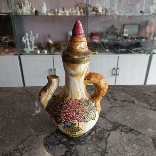 Caraffa Ceramica * Vintage Decoro Fiori