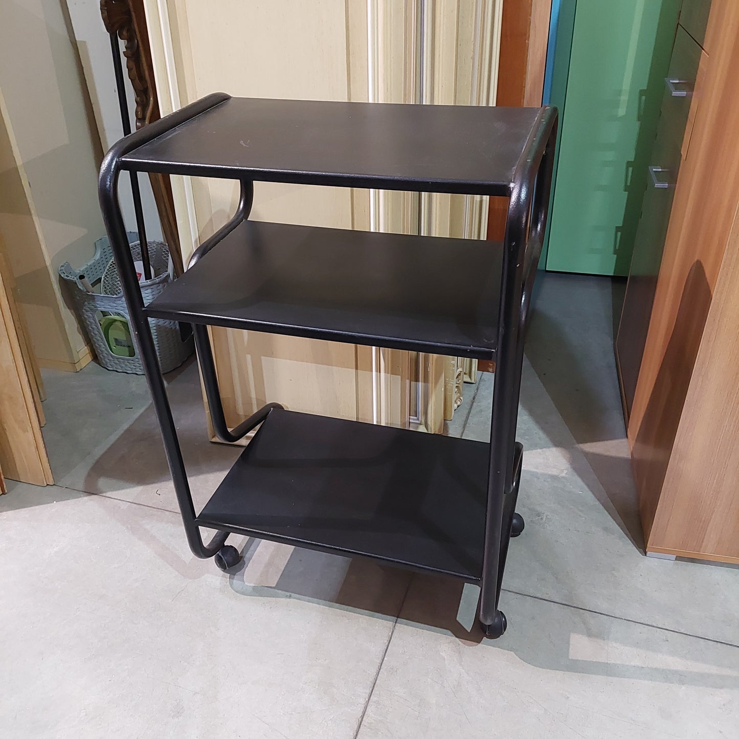 Carrellino Metallo Nero Cm59x43x90h