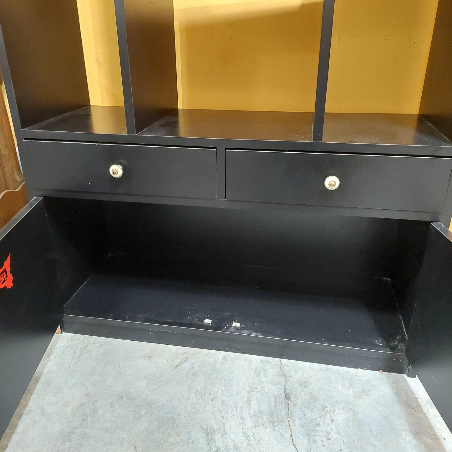 Mobiletto* Libreria Portastereo Nero Cm97x35x103,5h