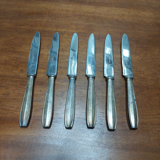 Set/6 Coltelli Fratelli Calderoni Silverplated