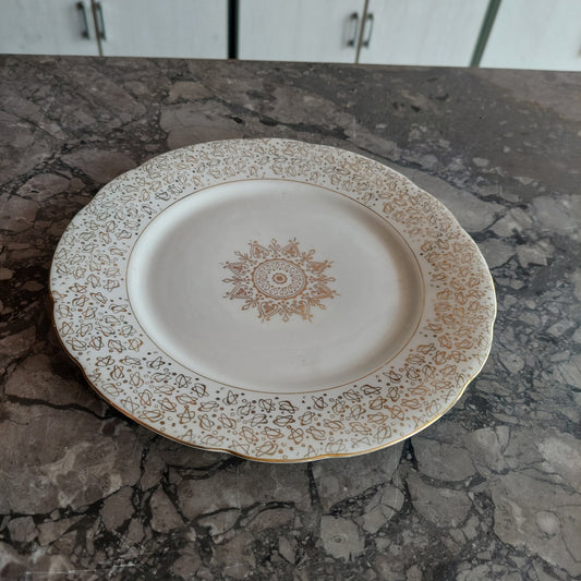 Piatto Porcellana Korok Decoro Oro D23,5