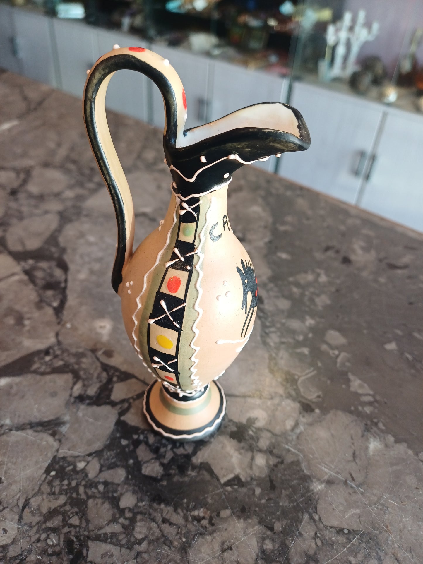 Caraffina Ceramica Deruta Vintage Souvenir "canzo"