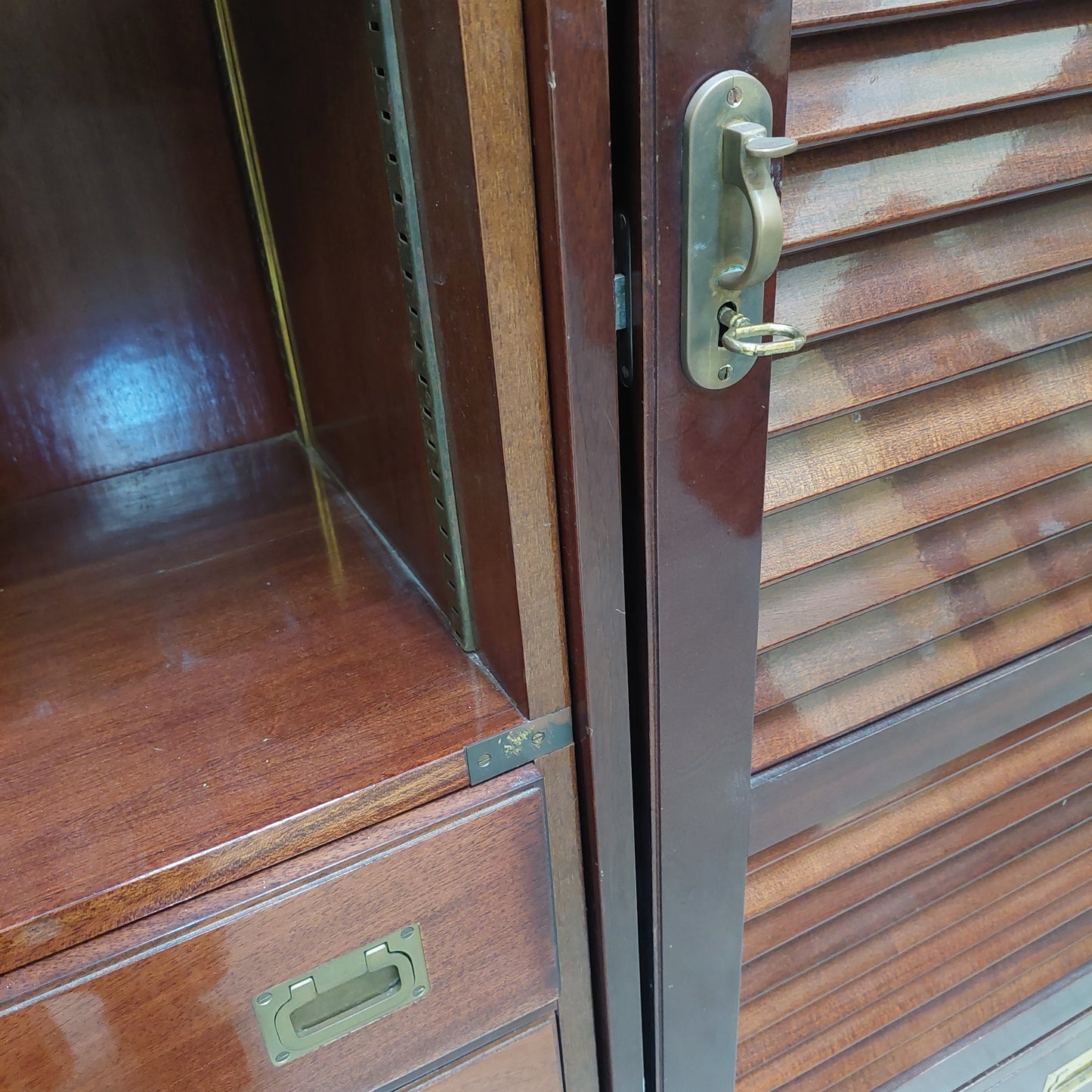 Armadio Legno Stile Marinaro 2/ante 6/cassetti Cm180x60x190h