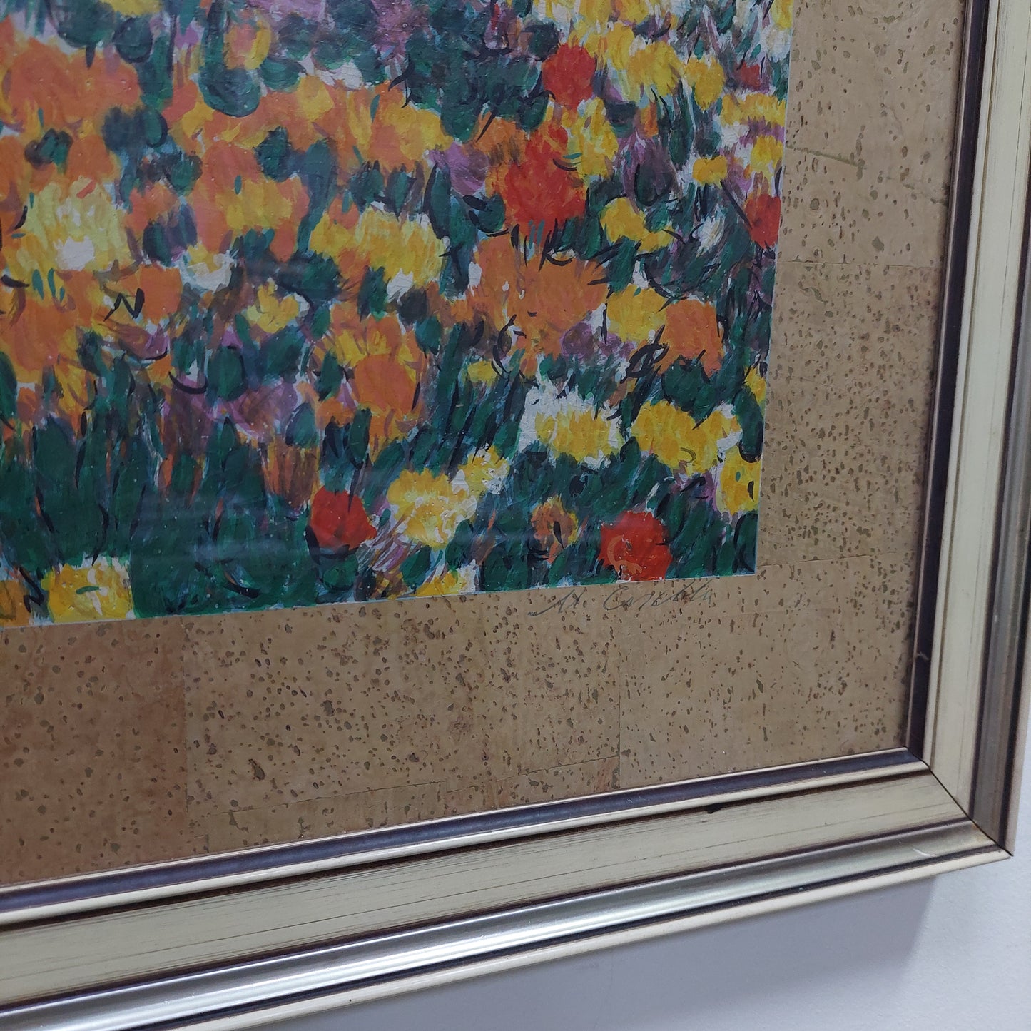 Quadro Campo Di Fiori Di Michele Cascella Cm81,5x61,5