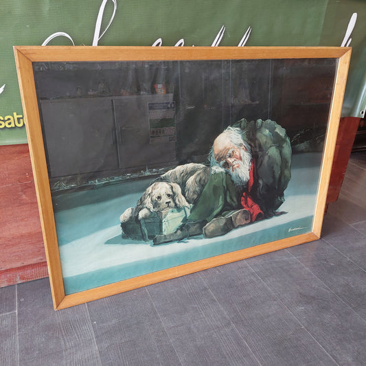 Quadro Stampa "i Dimenticati" Firmato Verdirosi Cm103x73