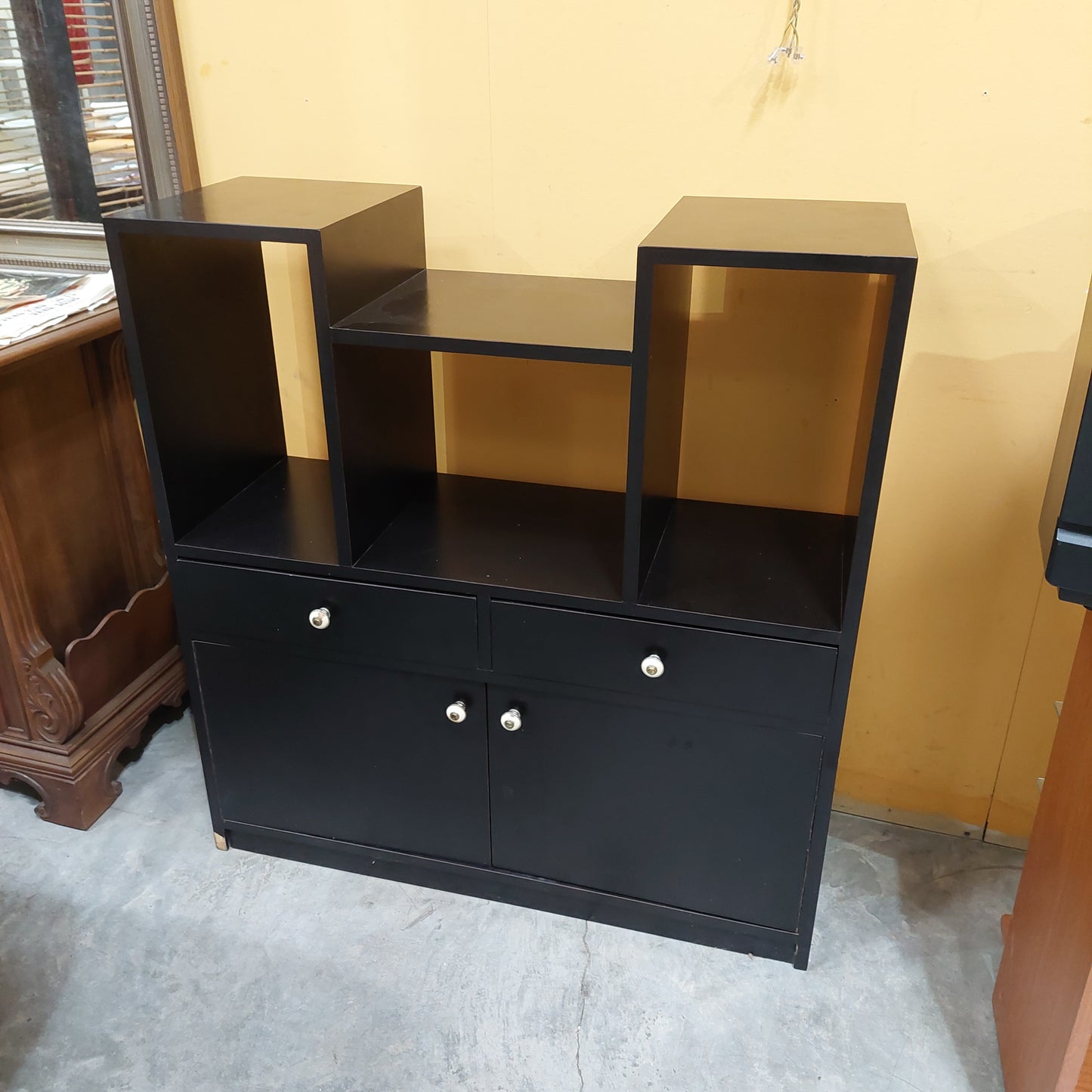 Mobiletto* Libreria Portastereo Nero Cm97x35x103,5h