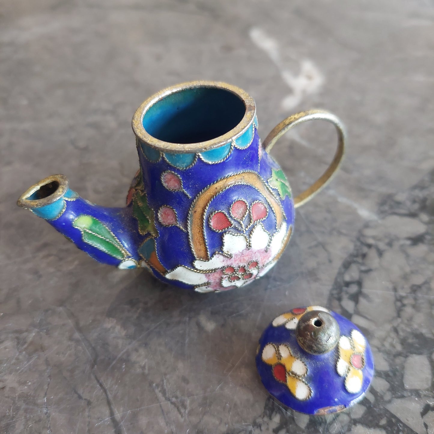 Mini Caffettierina Cloisonnè Cinese Smaltato