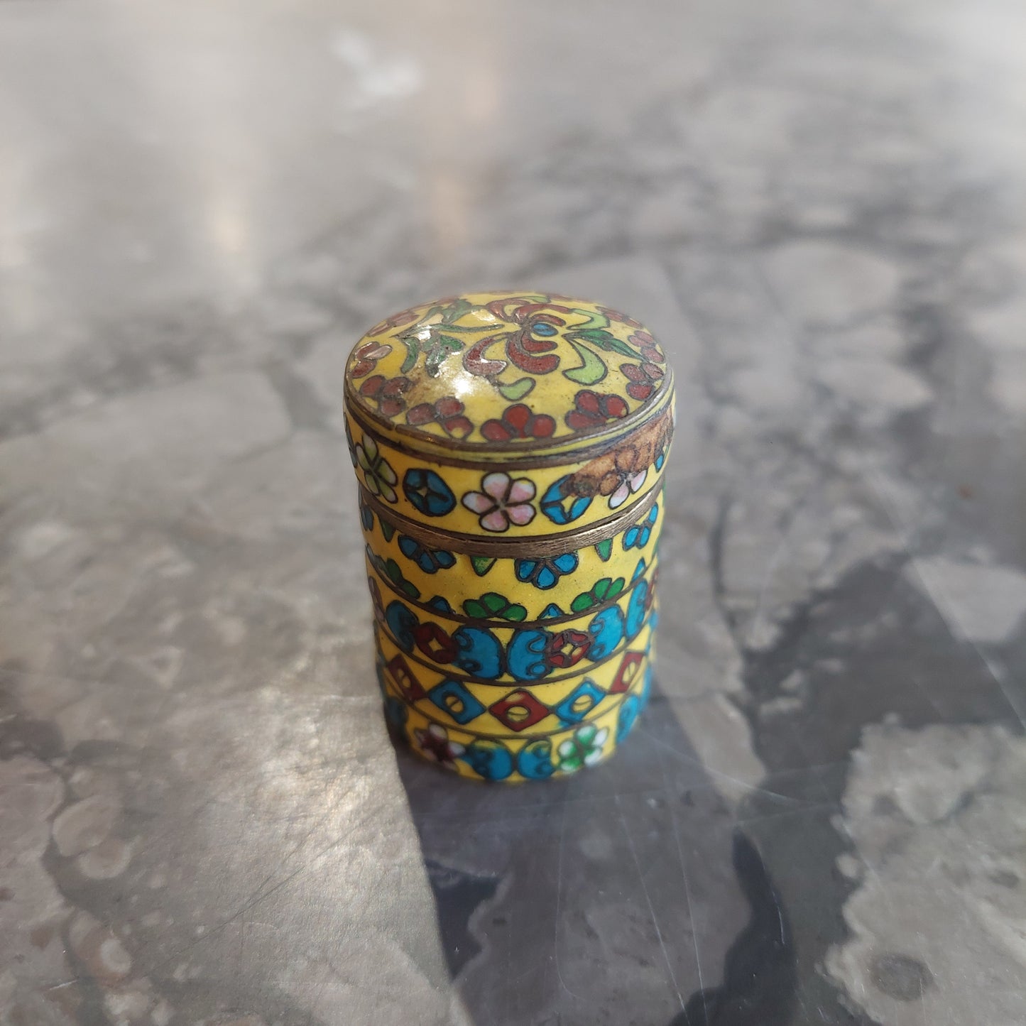 Mini Scatolina Alta Cloisonnè Cinese