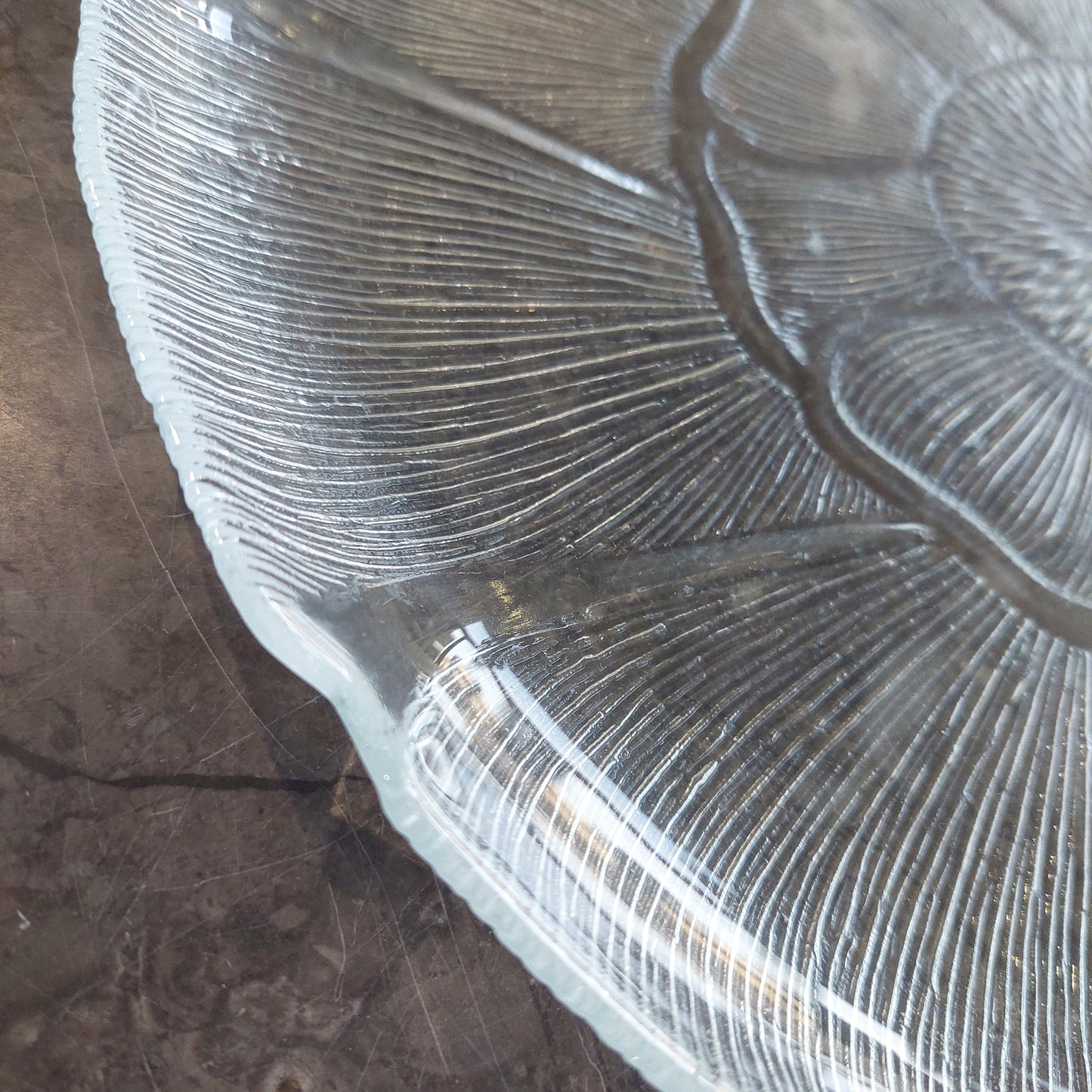 Piatto Vetro Fiore D33