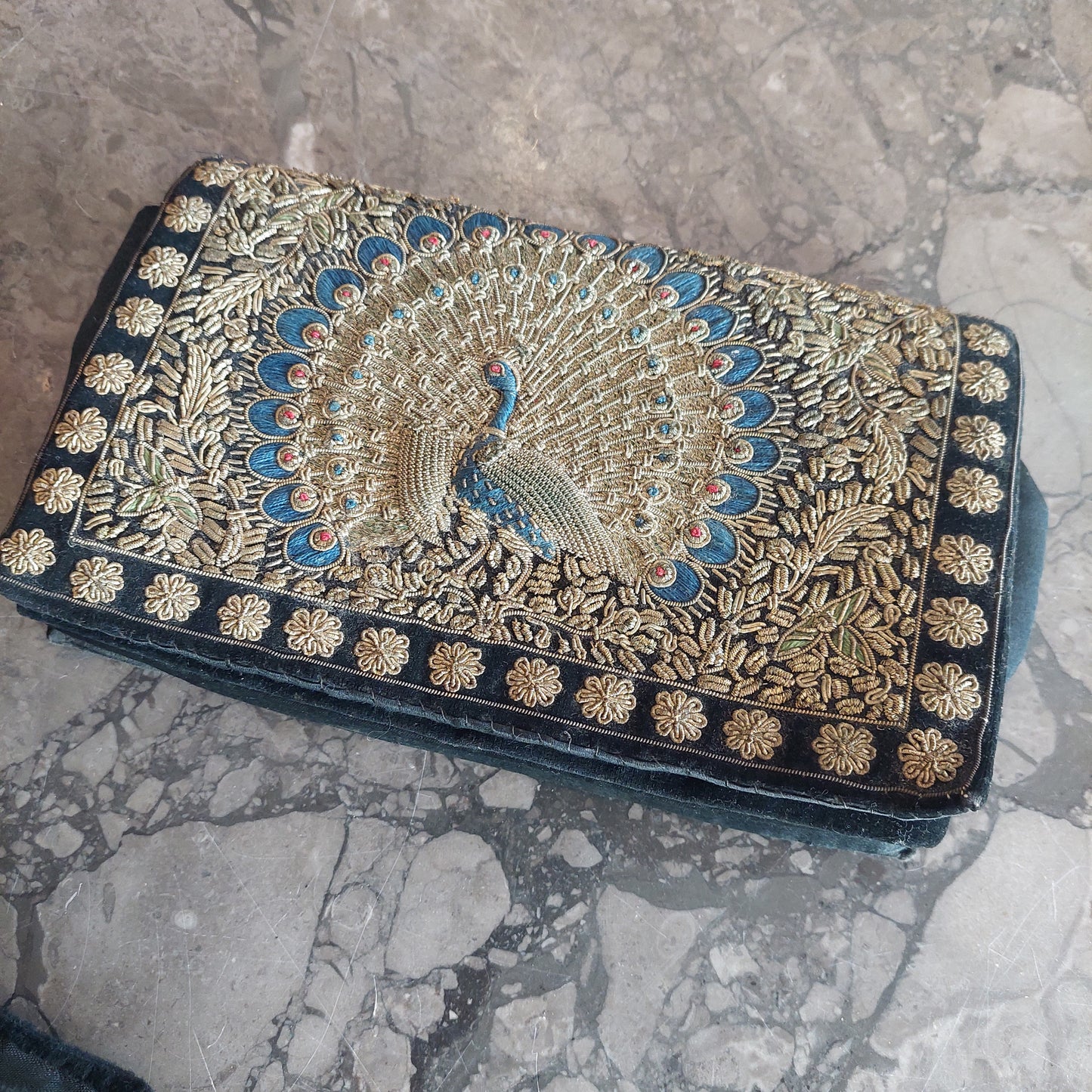 Set/pochette+cintura* Etniche Decoro Pavone