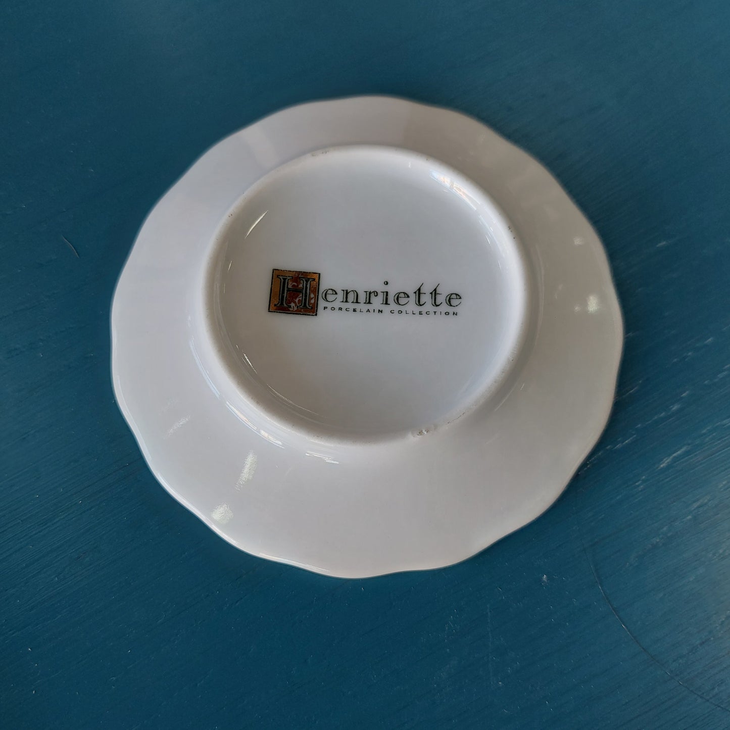 Piattino Porcellana Henriette Decoro Fiori D10cm