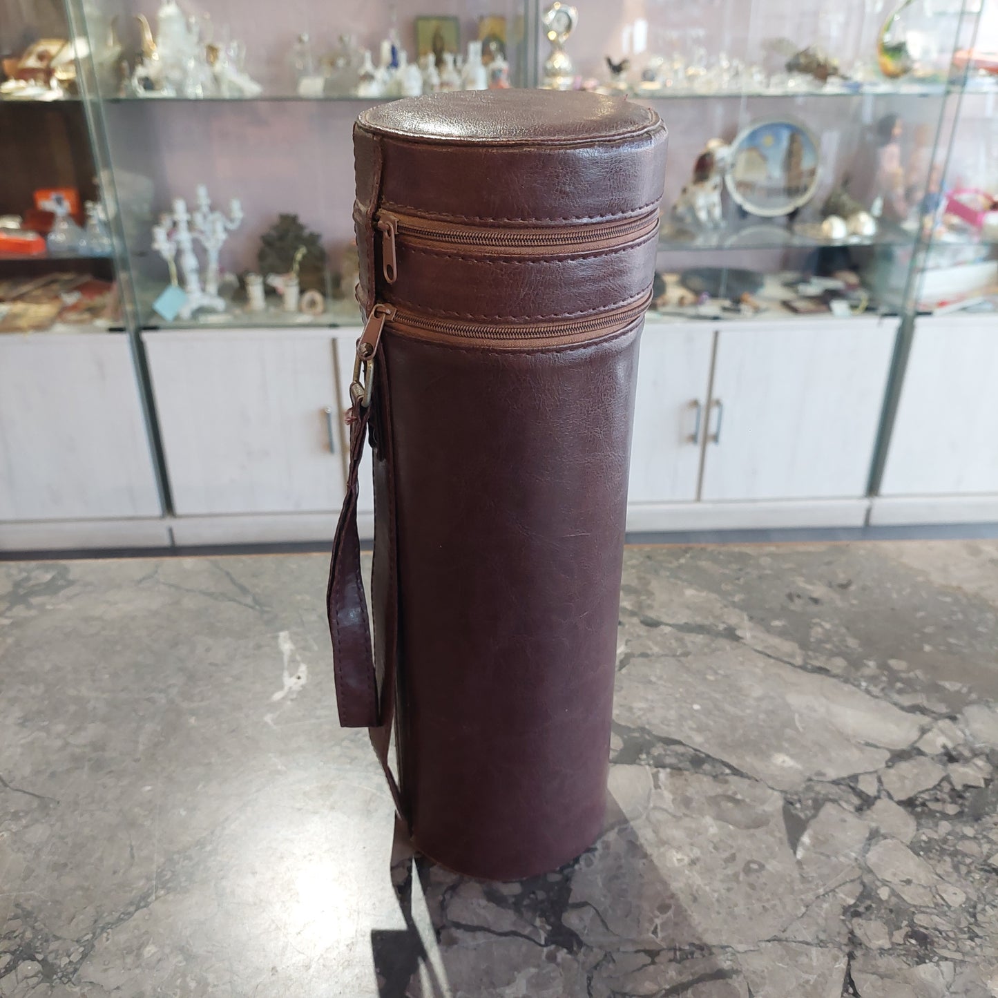 Borsa Porta Bottiglia Di Vino In Cuoio*