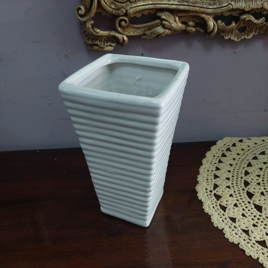 Vaso Ceramica Bianca Cm14x14x24h
