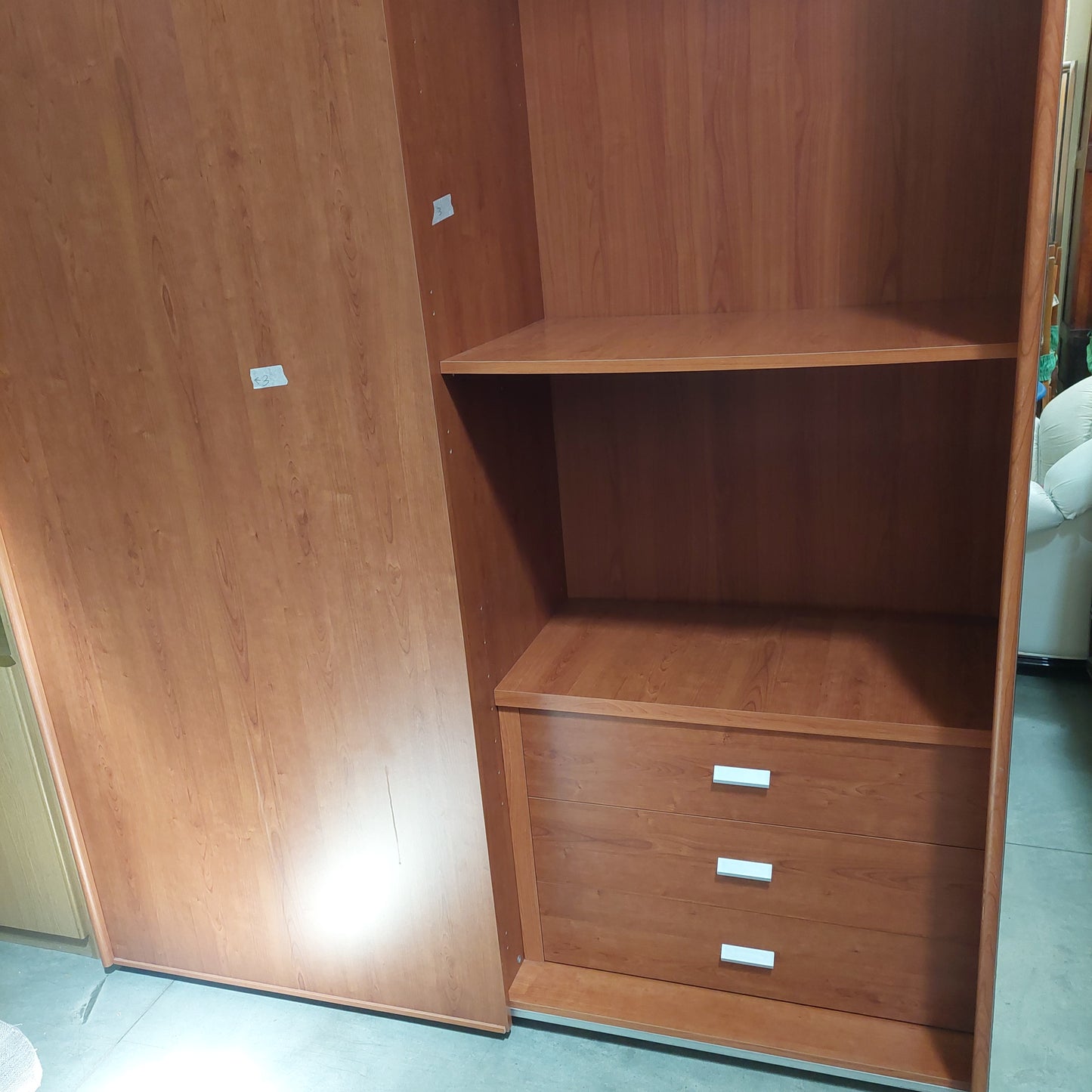 Armadio Ciliegio 3/a Scorrevoli Specchio Cm270x62x248h