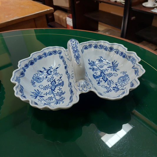 Centrotavola Porcellana Original Zwiebelmuster Czechoslovakia