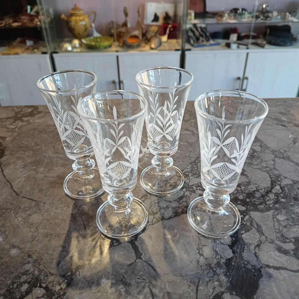 Set/4 Bicchierini Amaro Motivo Spighe