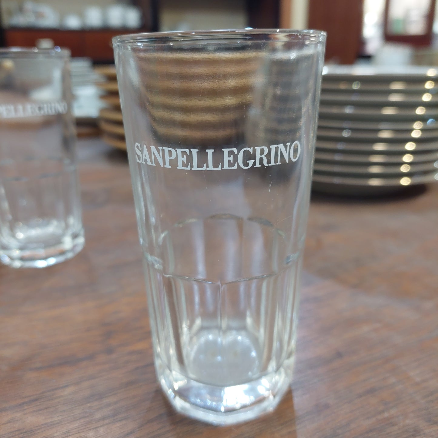 Set/5 Bicchieri Vetro Vintage Sanpellegrino