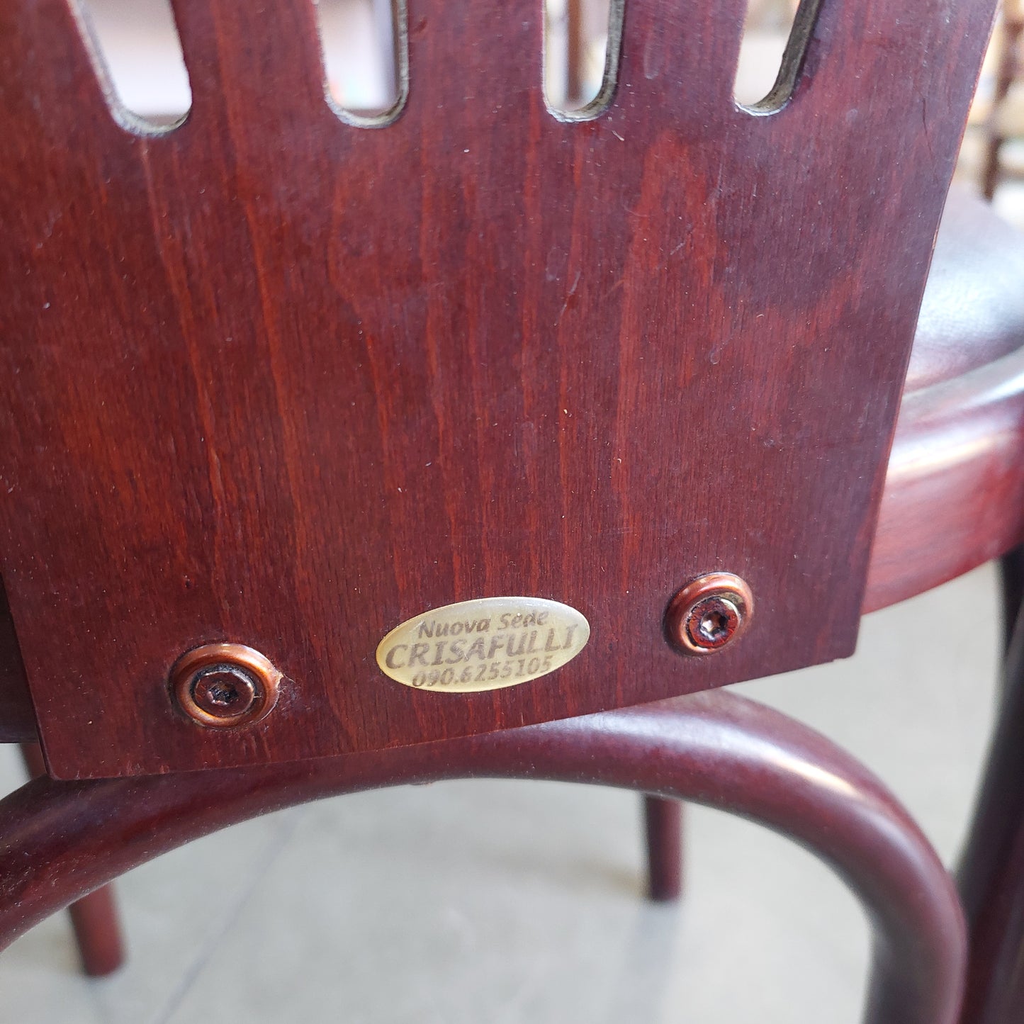 Set/4 Sedie Thonet Legno/pelle Crisafulli