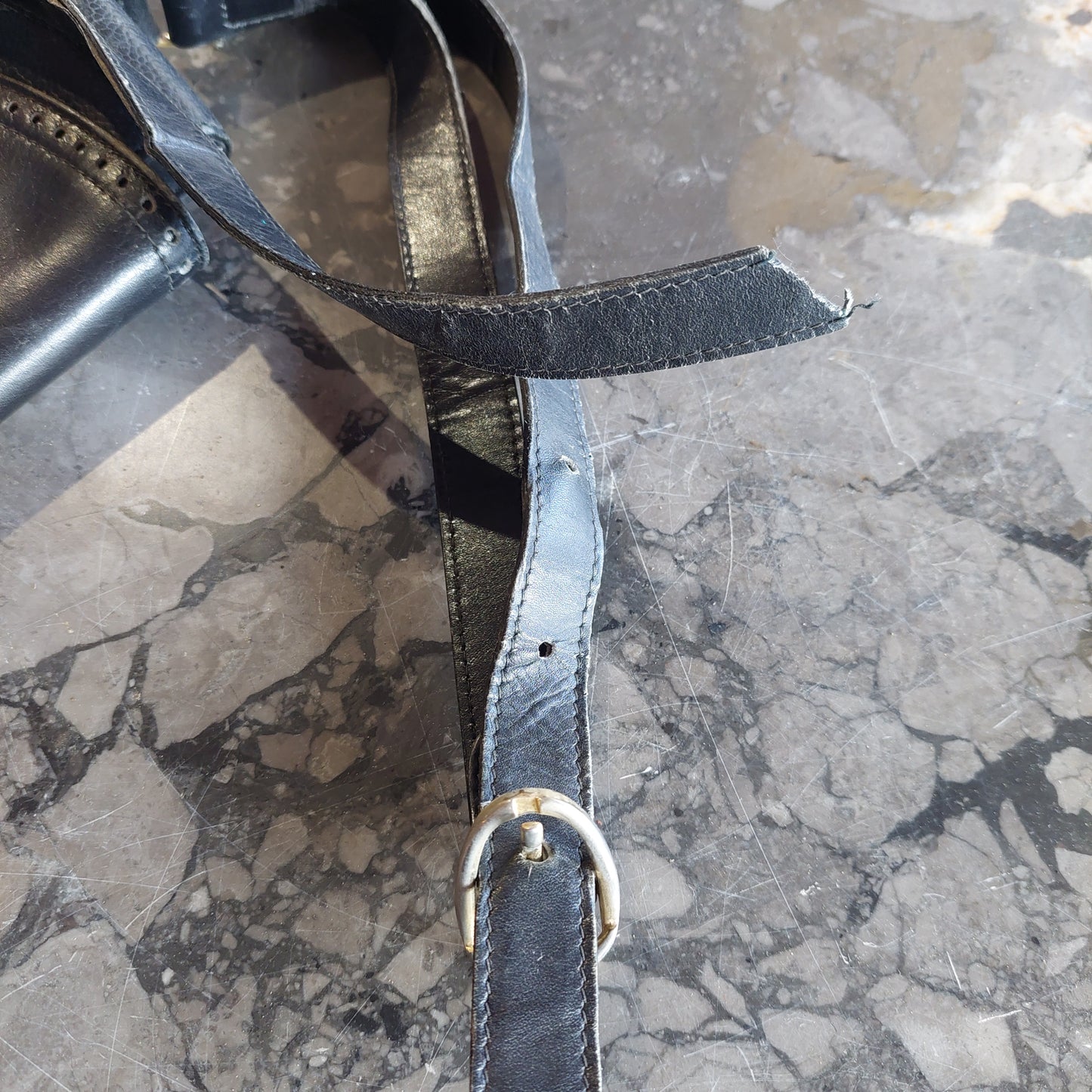 Borsetta* In Pelle Nera Farfalla Vintage