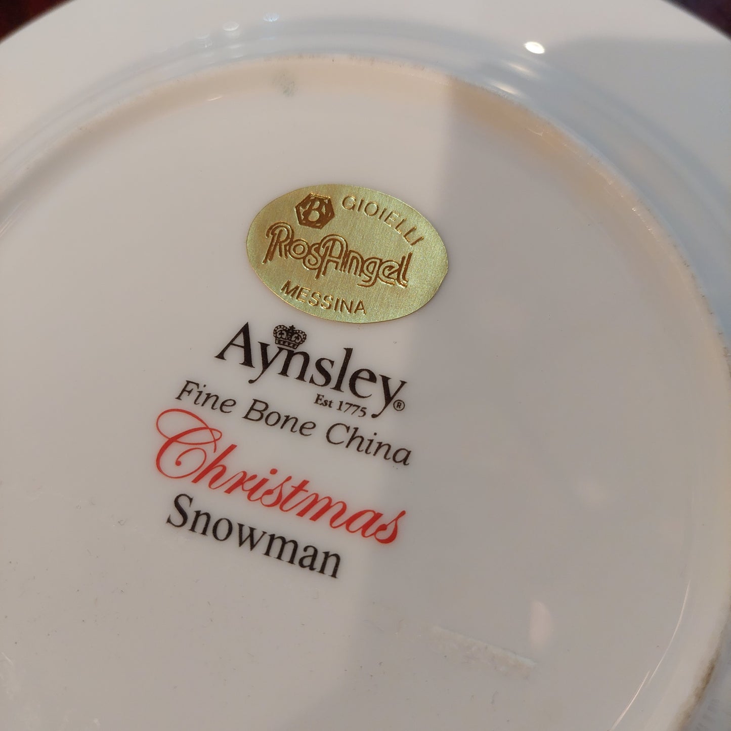 Piattino Aynsley Fine Bone China Snowman