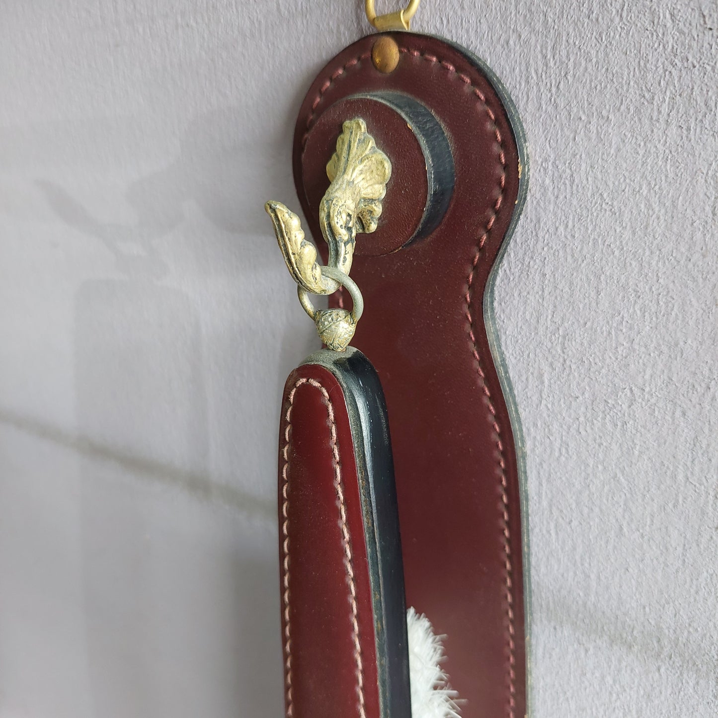 Appendino Da Parete Cuoio Con Spazzola Vintage