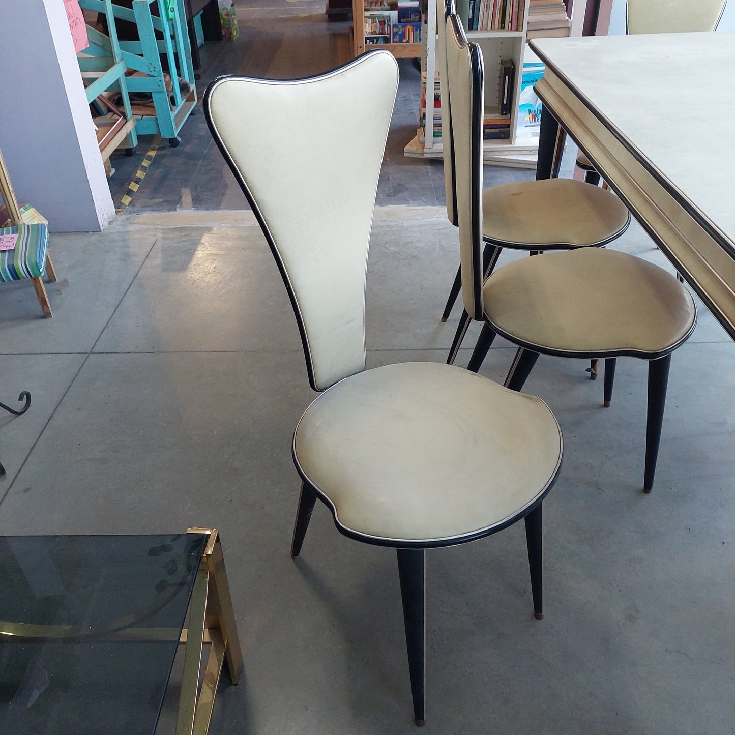 Set/tavolo + 8 Sedie Vintage Anni 50 Cm172x86x79h