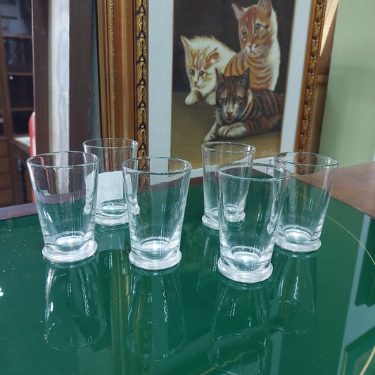 Set/6 Bicchierini Vetro Liscio Vintage