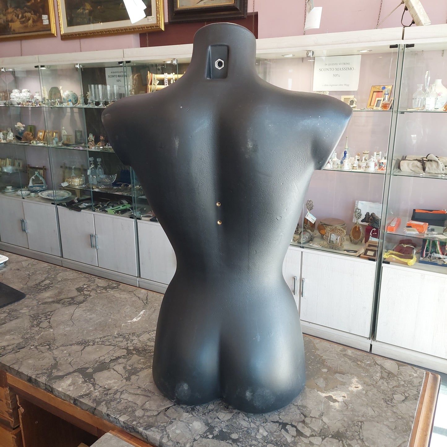 Manichino Donna Mezzobusto Nero H69
