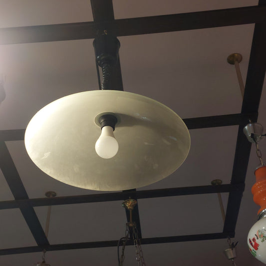 Lampadario Cupola Vetro Satinato