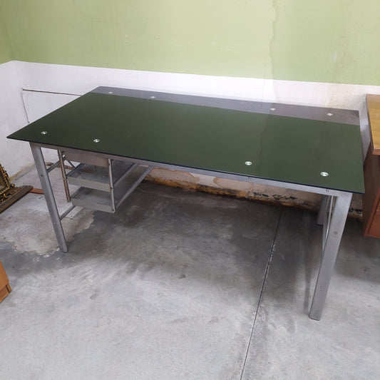 Scrivania Metallo Vetro 3/c Cm150x80x71h