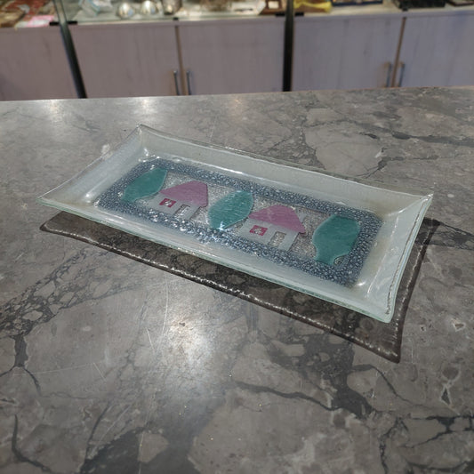 Vassoietto Vetro Di Murano Casette