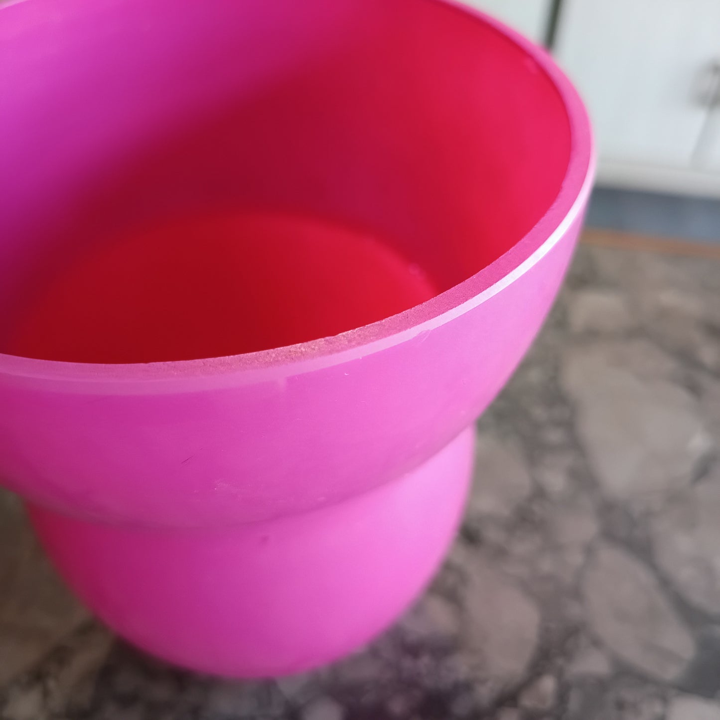 Vaso * Vetro Fucsia Stile Murano D13,5x18